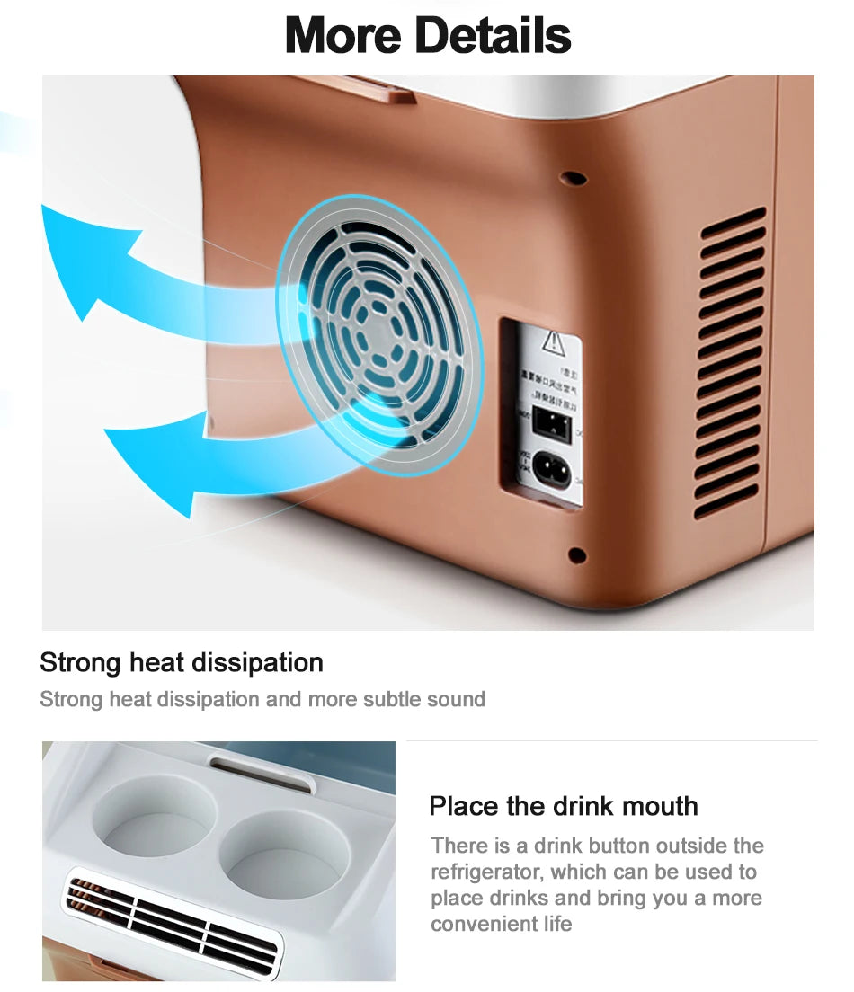Yannice Mini Fridge Home Car Appliance Refrigerator Portable 15L Large Capacity Digital Display Super Cooling Box For Camping WardBoyzPROShop
