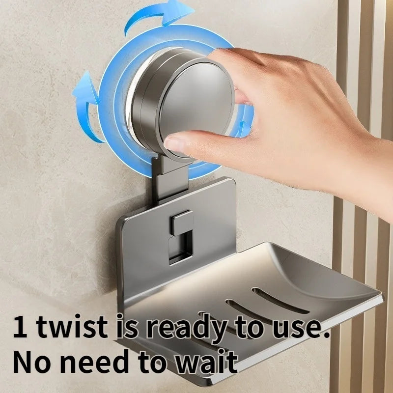 No Need To Drill Suction Cup Bathroom Drain Soap Storage Holder Soap Dish Storage Rack Bathroom Accessories