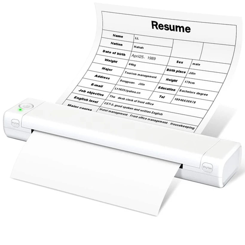 Mini Phomemo M08F Portable Printer Bluetuth Thermal Printer Compatible with Android, iOS & Laptop Portable Wireless A4 Printers WardBoyzPROShop