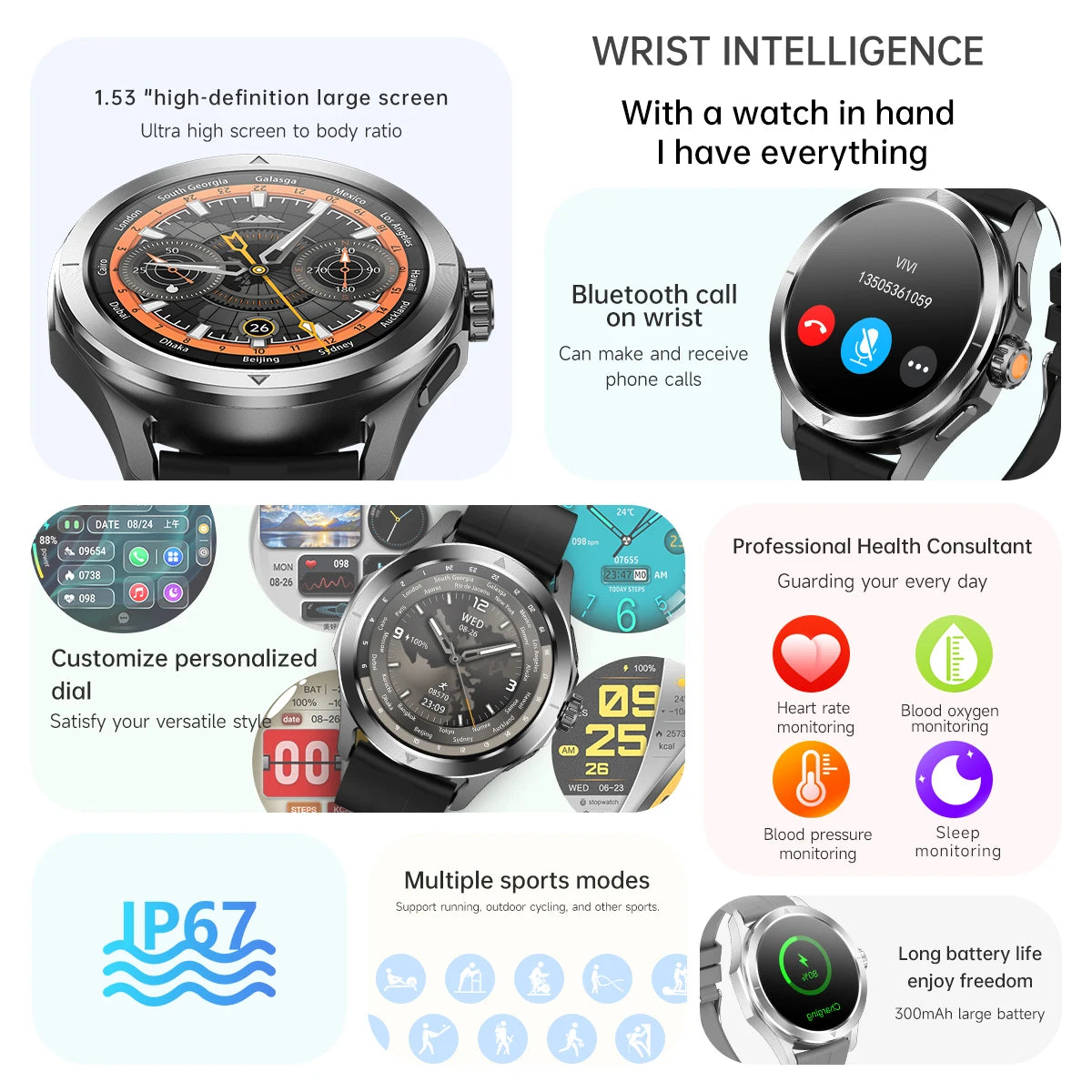 S4 Ultra For Xiaomi Smart Bracelet Men Watch AMOLED HD Screen Bluetooth Call GPS Trajectory NFC Heart Rate Compass SmartWatches WardBoyzPROShop