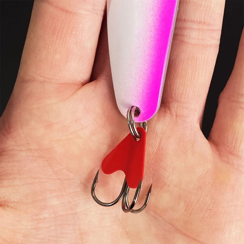 16g/18g/21g/25g/28g/32g Spoon Lure Fishing Lure Metal Sequin Tree Hook Sequin Breasted Fishing Tackle Marine Fishing Spoon Bait