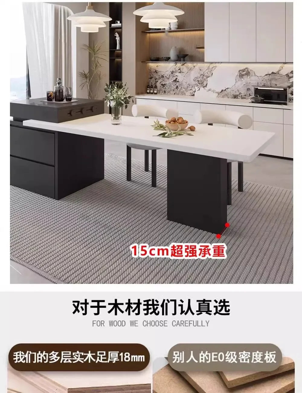 Kitchen Island Cart with Extendable Dining Table for 4-6 Person Rolling Kitchen Island with Slate Top Storage Kitchen Island Bar