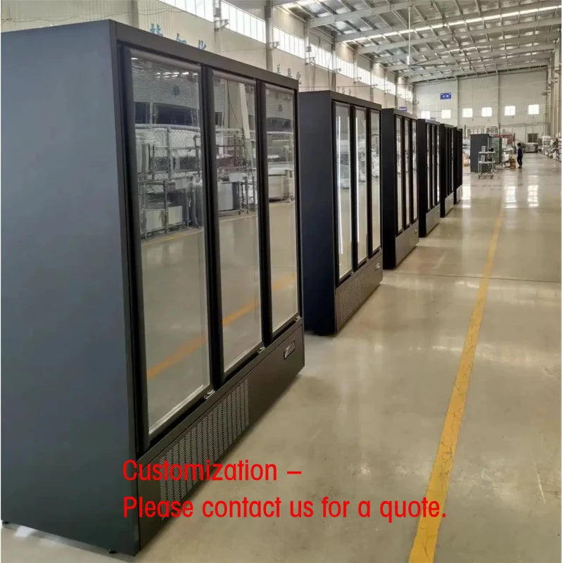 custom.Commercial Vertical Display Freezer with Sliding Glass Door Refrigeration Equipment Fridge