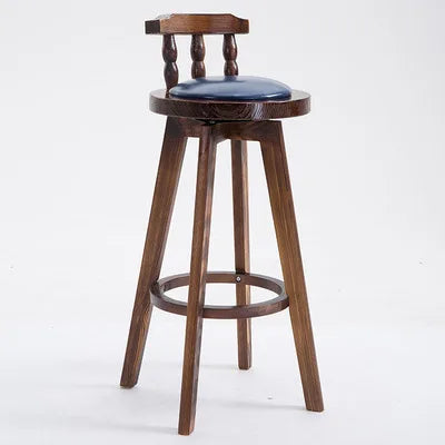 American Style Solid Wood round Bar Table Set Small High-Top Balcony Lounge Coffee Table
