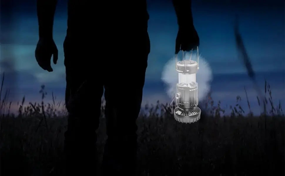 Solar Camping Lantern with Fan Rechargeable Camping Fans Charging Light for Hurricane Power Outage Tent Emergency Camping Gear WardBoyzPROShop