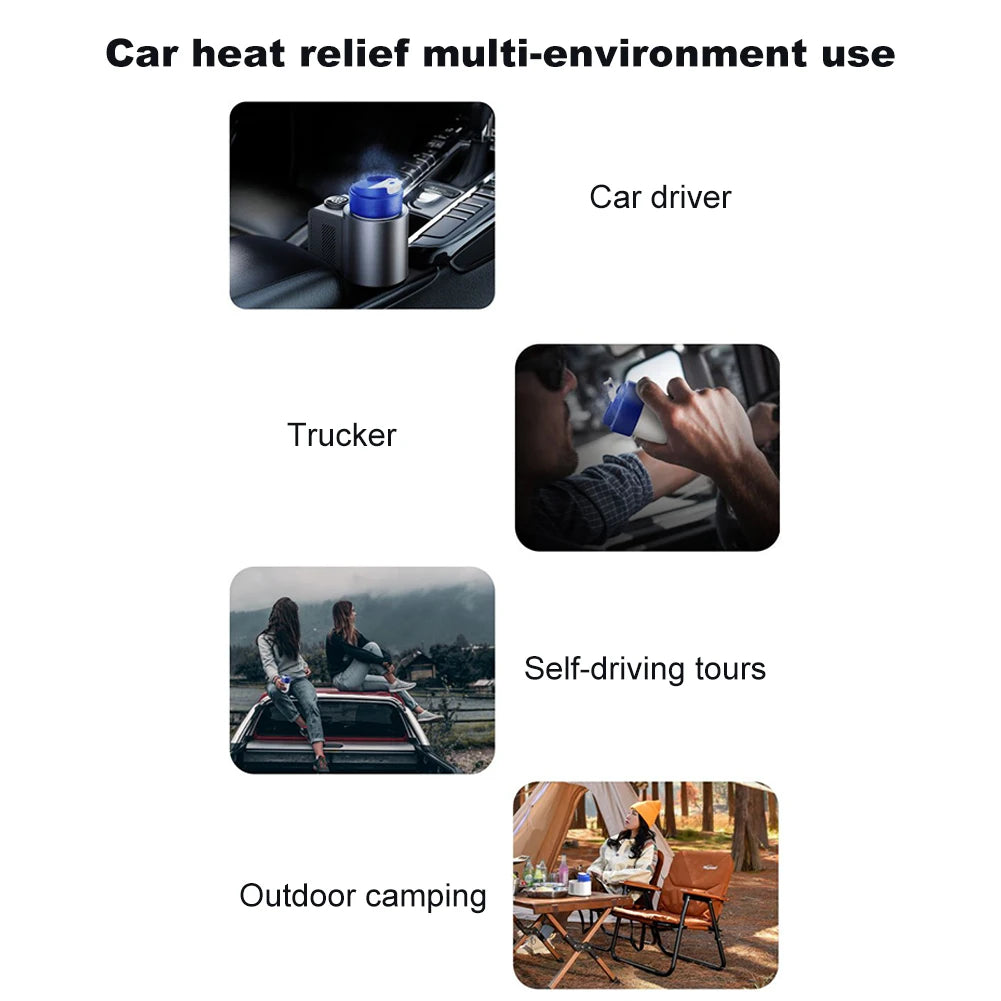 Smart 2 In 1 12V Car Cup Cooler Warmer with Temperature Display Mini Auto Refrigerator Drinks Cooling Heating Mug for Outdoor Tr WardBoyzPROShop