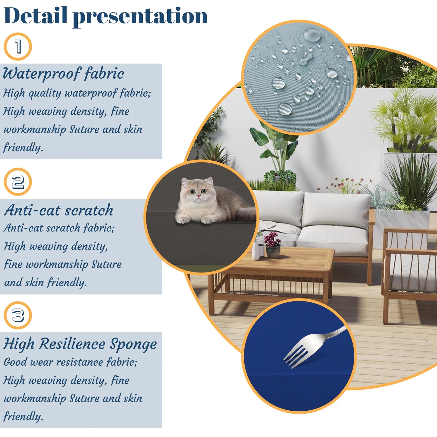 Custom Outdoor Garden Bench Cushion, Personalized Waterproof Bench Cushion for Garden Furniture,Patio Seat Pad Cushion Any Size