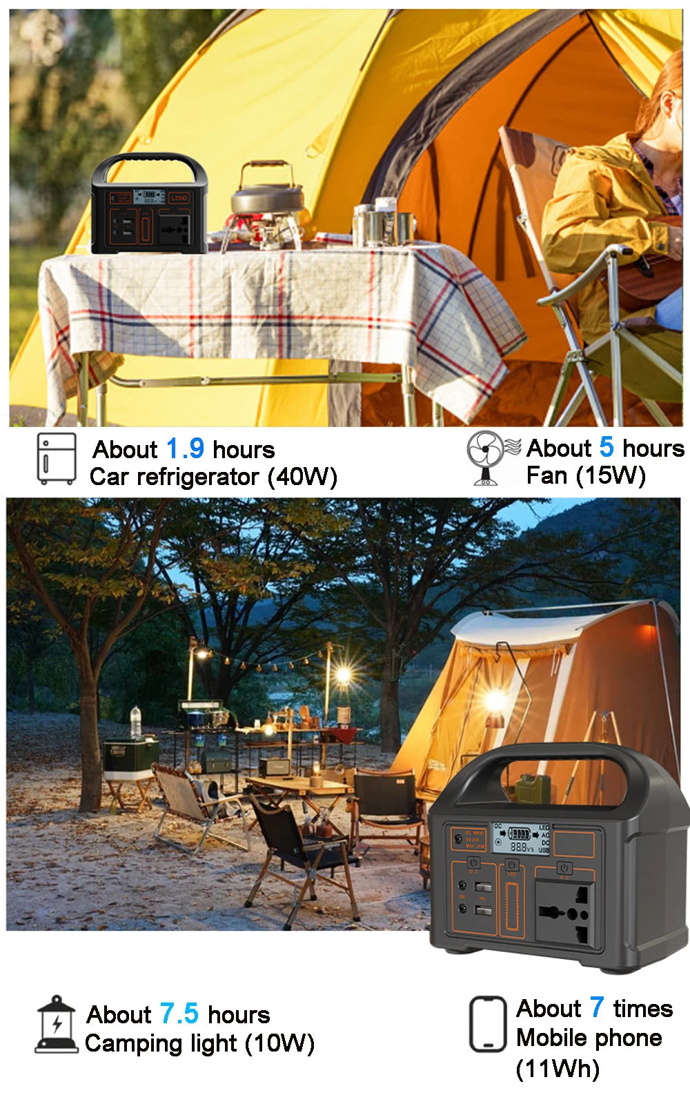 24000mAh Power Station 100W LiFePO4 Solar Generator Portable Power Station UPS Emergency Energy Storage Supply for Camping RV WardBoyzPROShop
