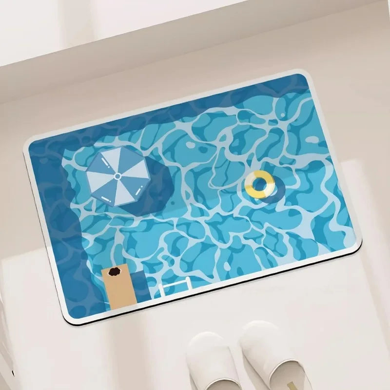 Heavy-Duty Non-Slip Bath Rug - Wear-Resistant & Absorbent Floor Mat for Bathroom, Bedroom & Door