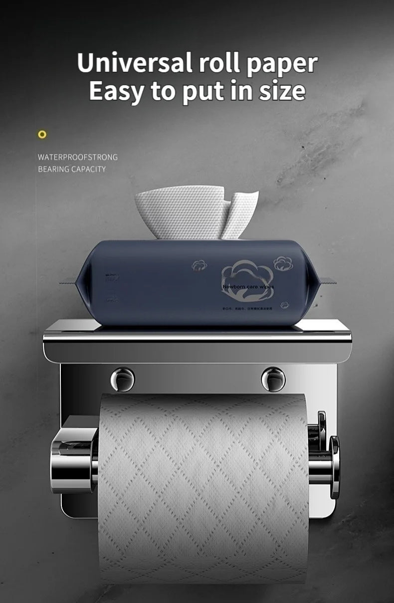 Bathroom Toilet Paper Holder 304 Stainless Steel Waterproof Roll Paper Box Tissue Box Holder Bathroom Hardware Accessories