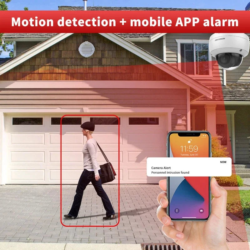 Original Hikvision DS-2CD1183G2-LIUF 4K 8MP ColorVu POE Smart Hybrid Light Fixed Dome Network Camera Built-in Mic IK08