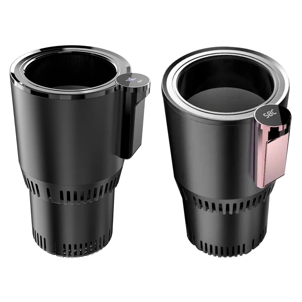 12V Car Office Cup Warmer Cooler with Temperature Display 2 In 1 Smart Beverage Mug Holder Car Smart Hot Cold Cup Drinks Holder WardBoyzPROShop
