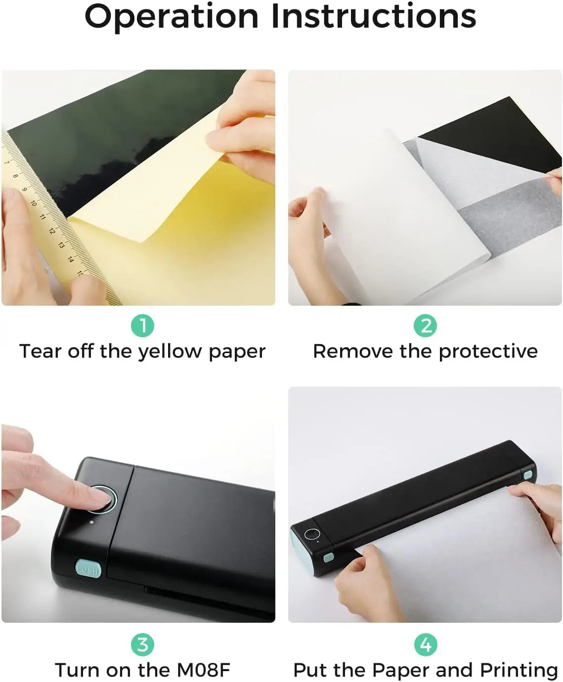 Phomemo M08F A4 Thermal Paper for M08F, PJ762/PJ763MFi, MT800/MT800Q, A4 Portable Printers, M08F Printer Paper, 8.27" x 11.69" WardBoyzPROShop
