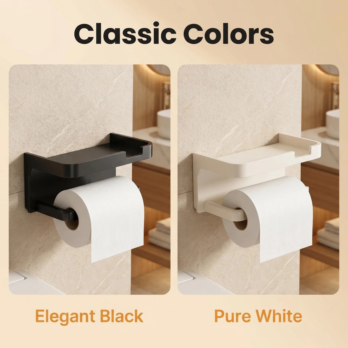 Tissue Box Storage Rack, Wall-Mounted Bathroom Toilet Paper Holder, Roll Paper Rack, Simple Bathroom Storage