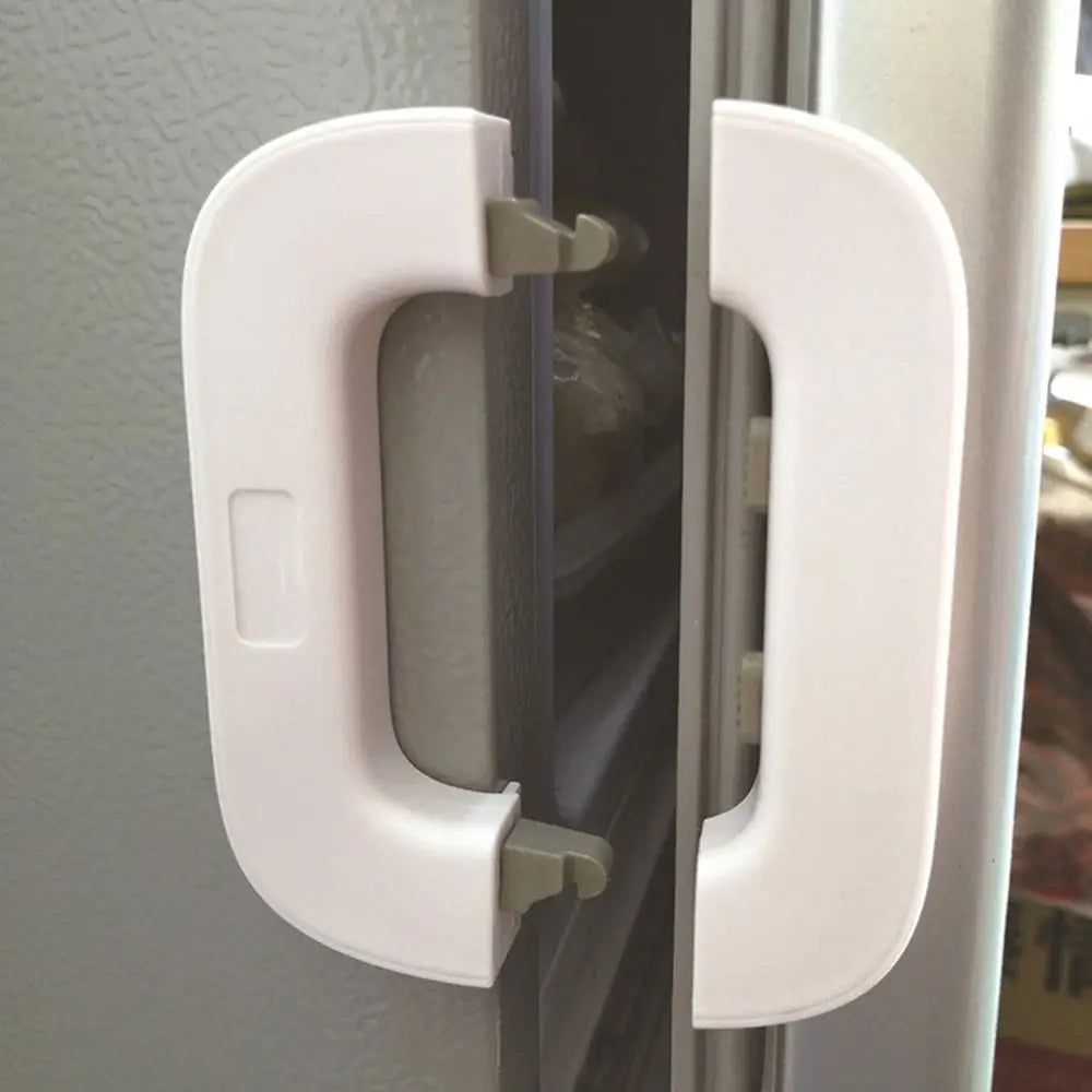 Household Refrigerator Lock Freezer Door Lock Toddler Children Cabinet Safety Lock Security Latch Anti-pinching Safety For Baby