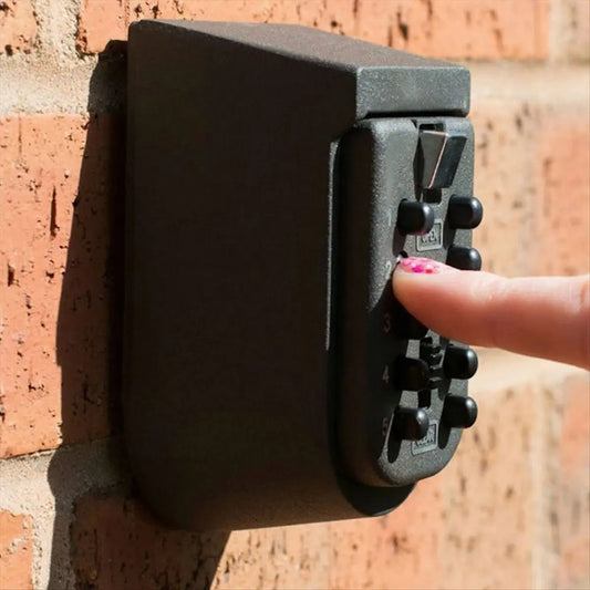 [CLOS] Wall Mounted Key Safe Box - Weatherproof 10-Digit Combination Lock, Anti-Theft Storage for Home & Outdoor Use