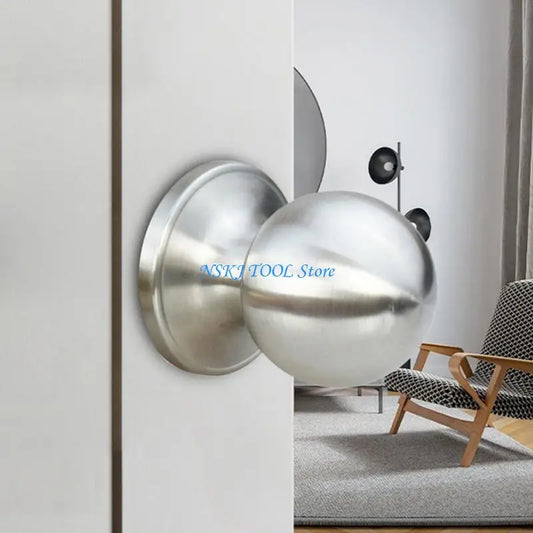L8RC Round Nonlocking Doorknob Metal Handle Knob NonLocking Interior Door Handle
