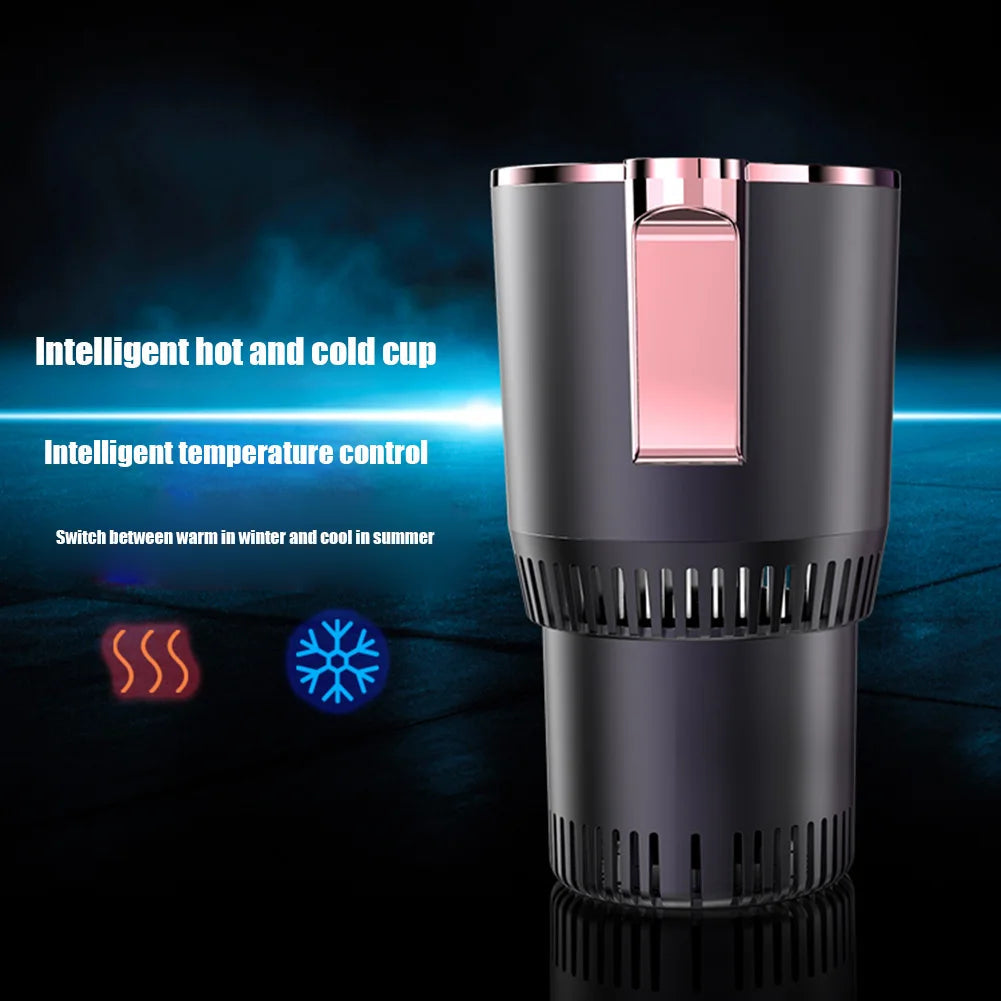 12V Car Office Cup Warmer Cooler with Temperature Display 2 In 1 Smart Beverage Mug Holder Car Smart Hot Cold Cup Drinks Holder WardBoyzPROShop