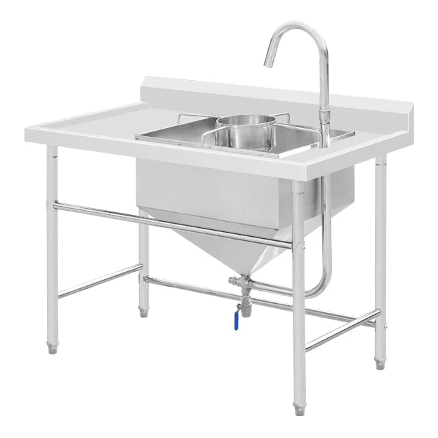 Modern freestanding outdoor sink Commercial kitchen Steel wash basin