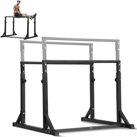 SucceBuy Dip Bar 800lbs Capacity Heave Duty Dip Stand Station with Adjustable Height Parallel Bar for Strength Training Home Gym