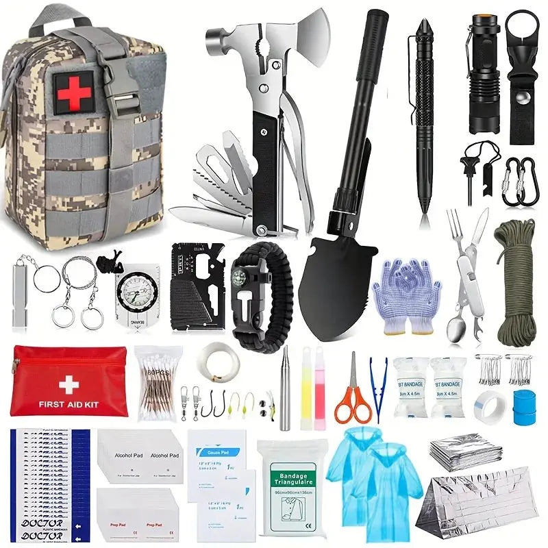 Multi functional survival tools, outdoor camping equipment, outdoor survival emergency supplies kit WardBoyzPROShop
