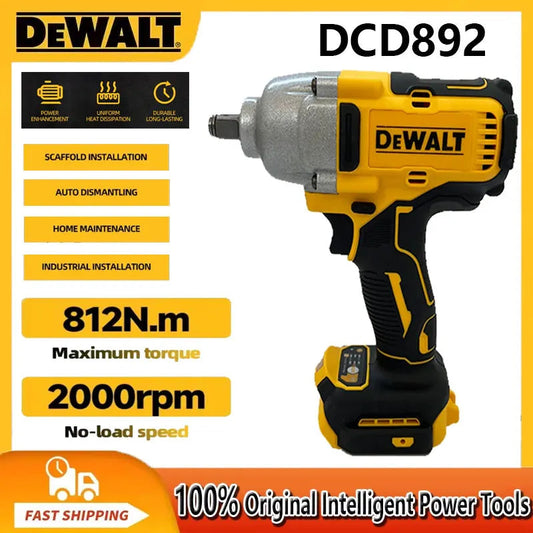 Dewalt DCF892 812N.m Brushless Electric Wrench 1/2 Inch Cordless Impact Driver High Torque Three Speed Auto Repair Power Tools WardBoyzPROShop