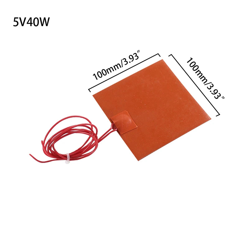 Silicone Heater Pad 5V 12V 24V 220V Electric Blanket Flexible Mats Car Fuel Engine Oil Tank Tool Heating Mat Warming Accessories