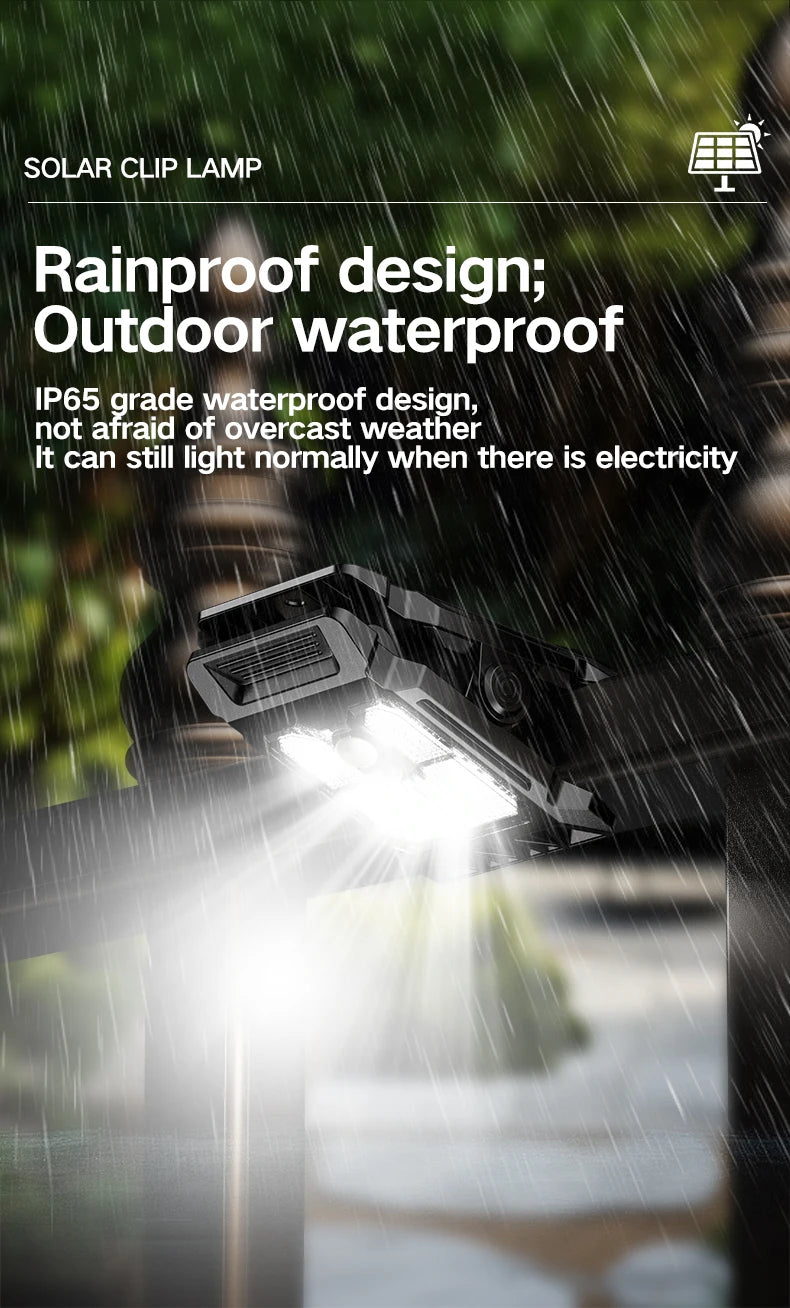 New upgraded intelligent sensing solar clip lamp outdoor courtyard lamp garden lighting solar wall lamp