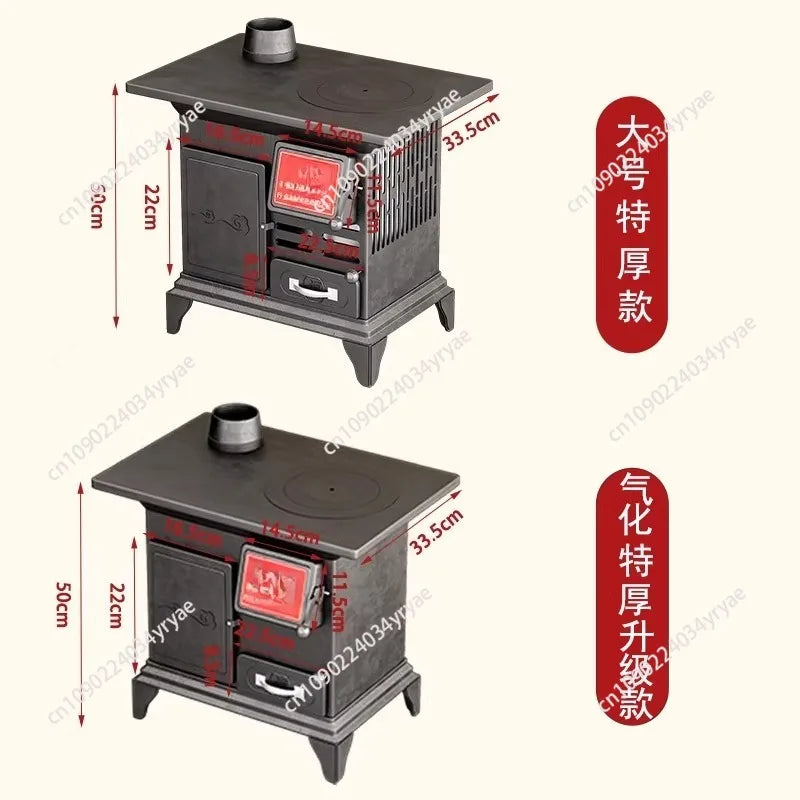 Rural firewood heating stove Firewood and coal dual-purpose smokeless Household winter indoor heating stove New type of oven