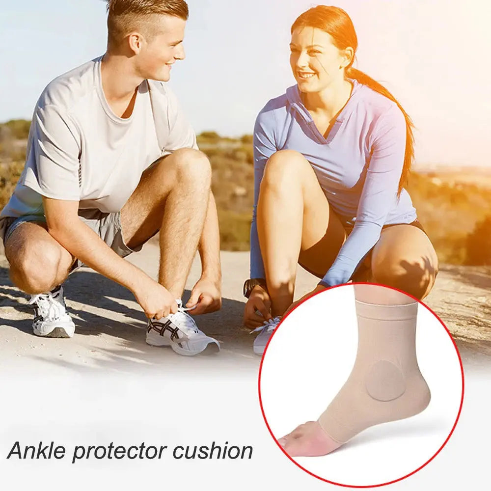 1 Pair Ankle Bone Protection Socks Malleolar Sleeves with Gel Pads for Boots, Skates, Splints, Braces, Skating Hockey Roller Ski WardBoyzPROShop