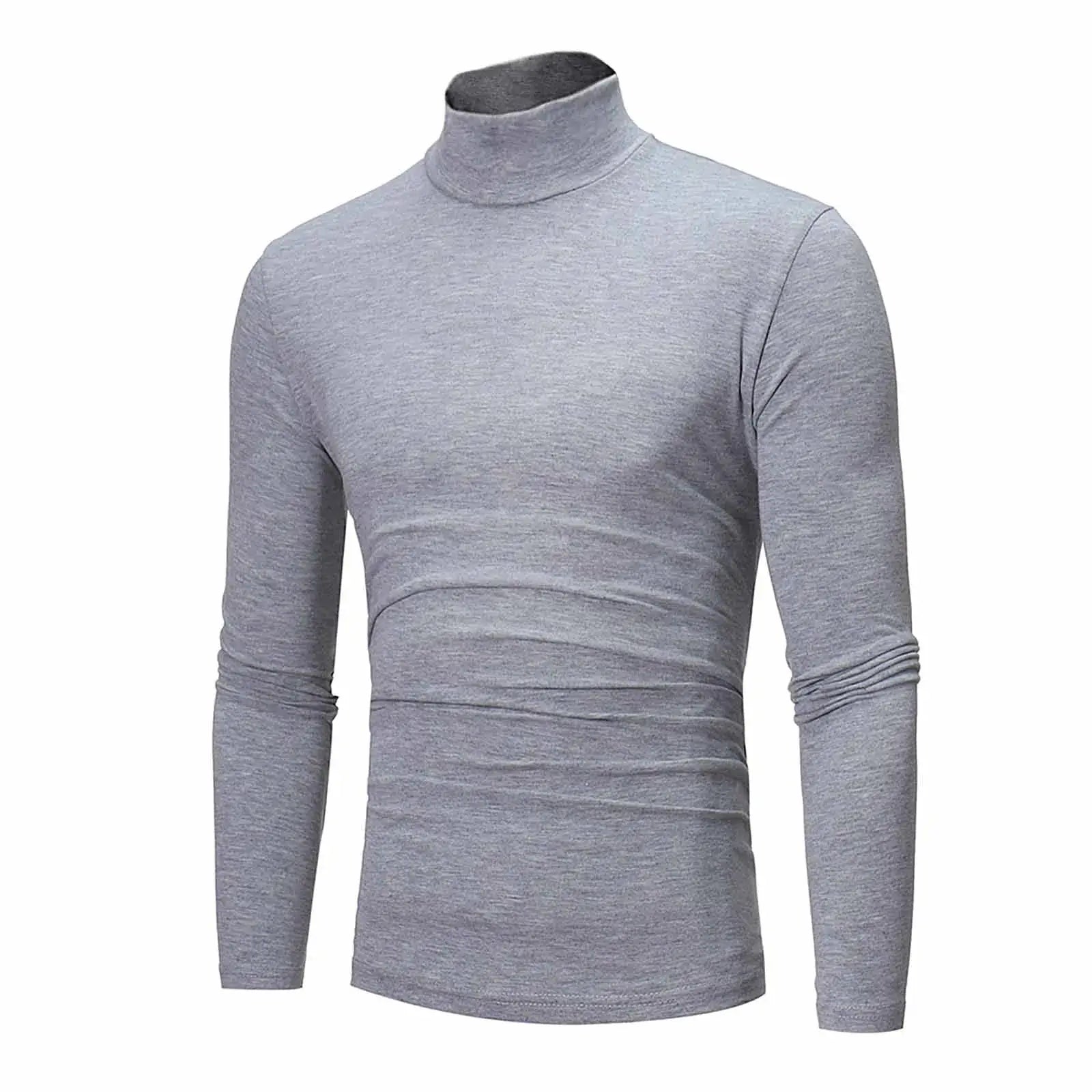 New Men's handsome half turtleneck bottom shirt,  gentle and comfortable, suitable for autumn, winter, senior undershirt WardBoyzPROShop