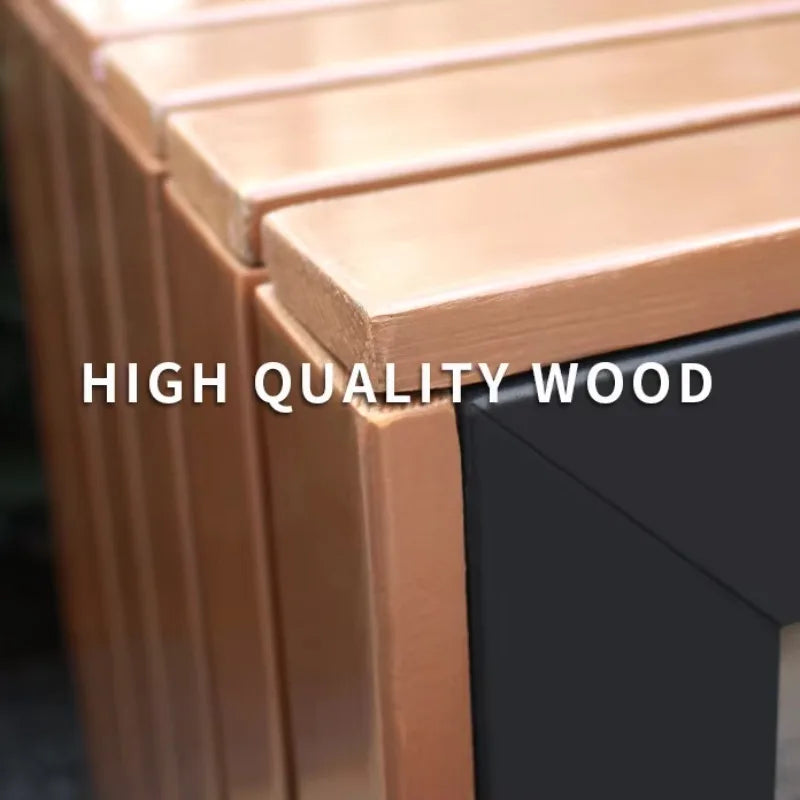 Modern Urban Furniture Garden Bench Stainless Steel Bench Park Seating Wooden Garden Outdoor Patio Stainless Steel Benches