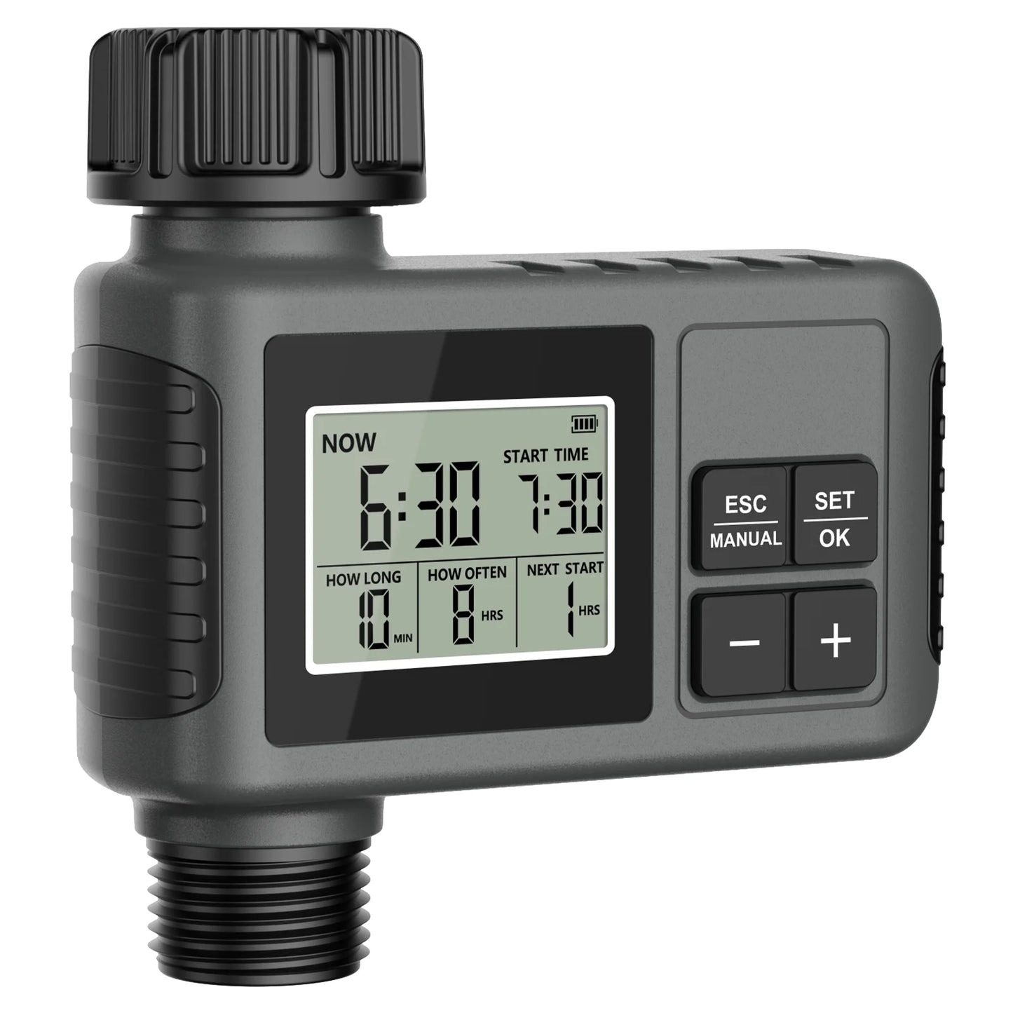 Automatic Garden Water Timer Automatic Irrigation Controller with Large LCD Display, Rain Delay, for Lawn, Yard