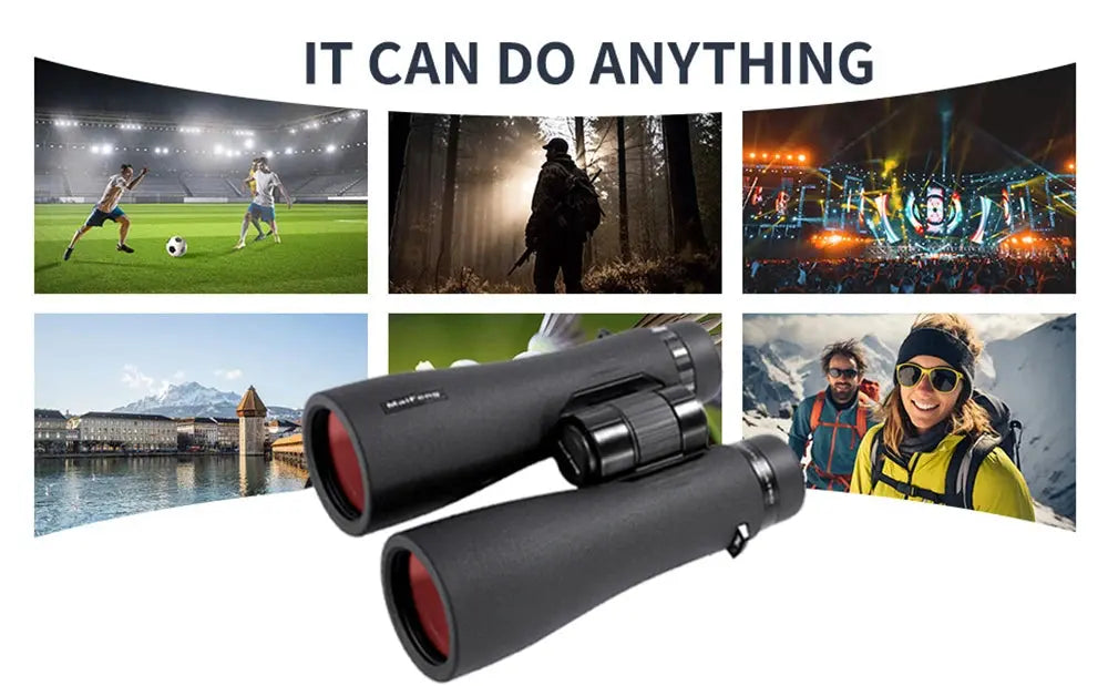 12x50 HD Binoculars for Adults High Powered Large View Binoculars with Clear Vision IPX7 Waterproof Telescope for Hunting Travel WardBoyzPROShop