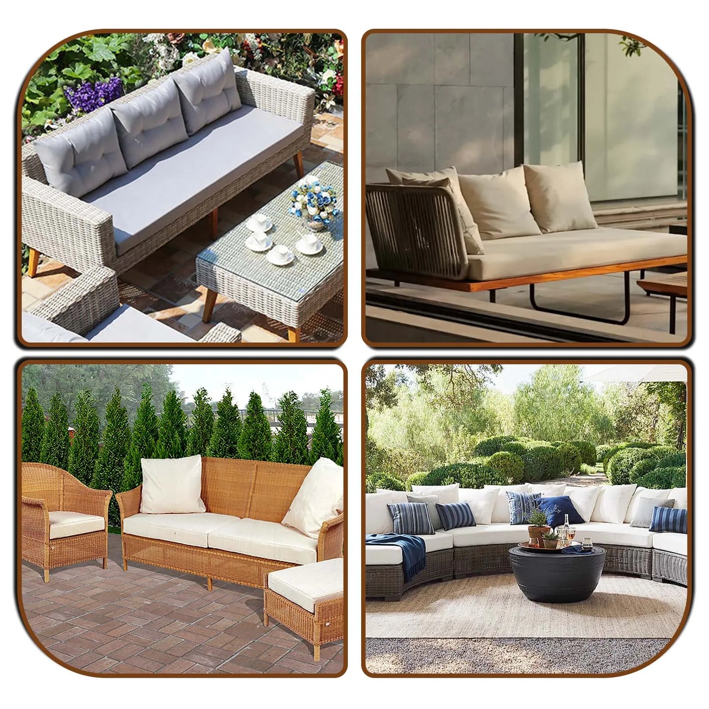 Custom Outdoor Garden Bench Cushion, Personalized Waterproof Bench Cushion for Garden Furniture,Patio Seat Pad Cushion Any Size