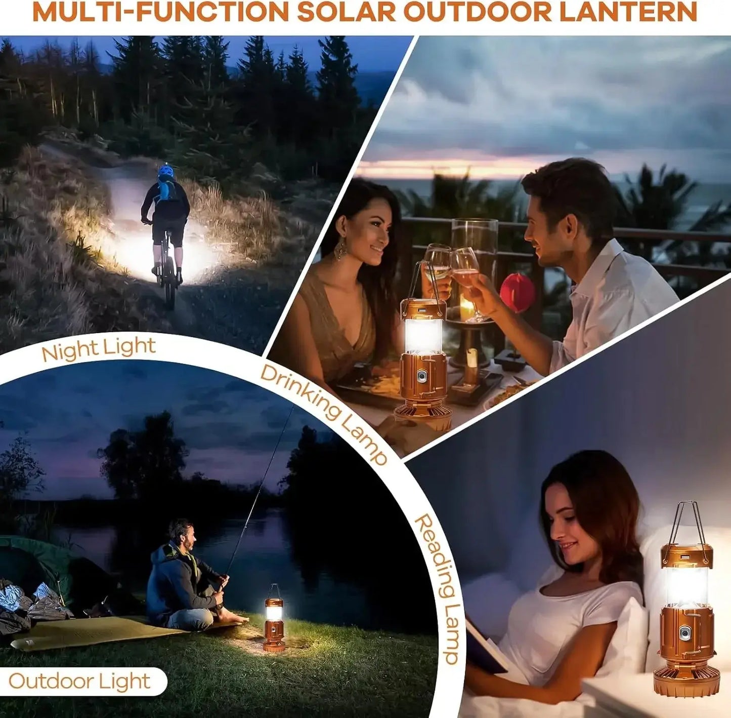 Solar Camping Lantern with Fan Rechargeable Camping Fans Charging Light for Hurricane Power Outage Tent Emergency Camping Gear WardBoyzPROShop