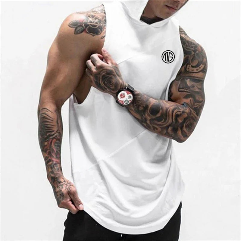 DIY Logo Bodybuilding Stringer Tank Top hooded Men Gym Clothing Fitness Mens Sleeveless Vests Cotton Singlets Muscle Tanktops WardBoyzPROShop