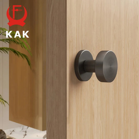 KAK Round Hidden Door Handle Bar Knob Single-Side Sliding Door Handle Pantry Door Handle Knob Black Gold Interior Door Hardware