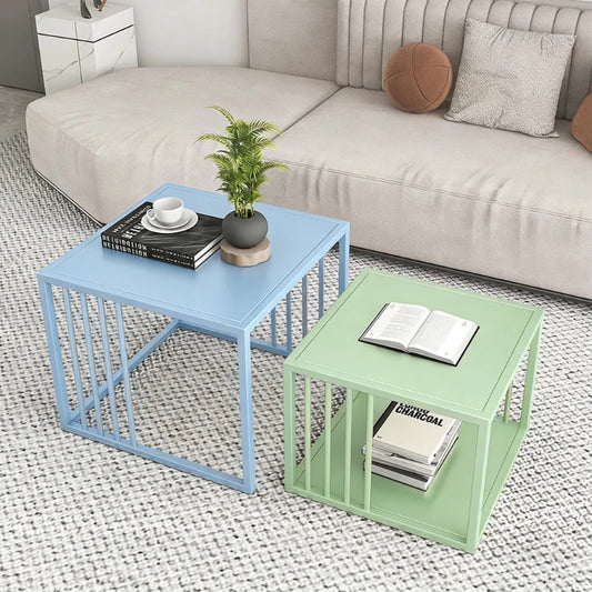 Hotel Living Room Tables Colorful Colorful Cute Nightstand Low Coffee Table Apartment Pink Muebles Dopamine Furniture
