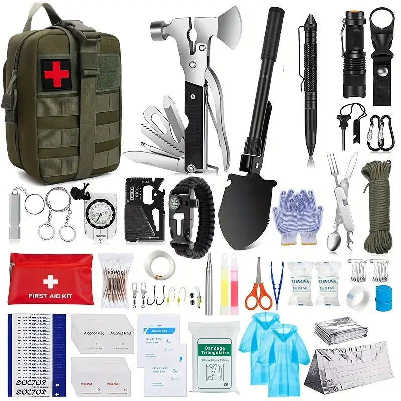 Multi functional survival tools, outdoor camping equipment, outdoor survival emergency supplies kit WardBoyzPROShop