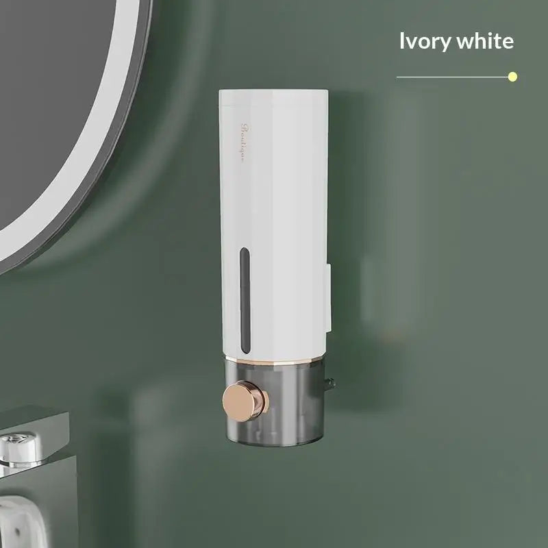 Wall Mounted Soap Dispenser No Drilling Clear Window Suitable for Shampoo Body Wash for Bathroom Shower Room