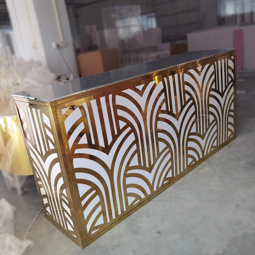 event party supplies metal wedding table with clear glass bridal and groom dining table