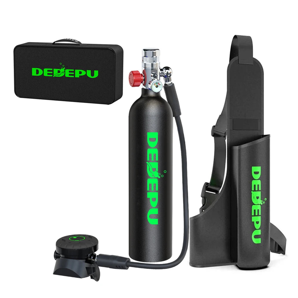 DEDEPU 1L Scuba Diving Tank Professional Diving Equipment Underwater Breathing Scuba Tank Oxygen Cylinder 15-25 Minutes