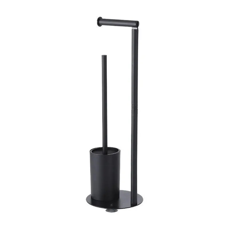 Freestanding Toilet Paper Holder – Multi-Functional Floor Standing Tissue Rack with Toilet Brush Holder for Bathroom