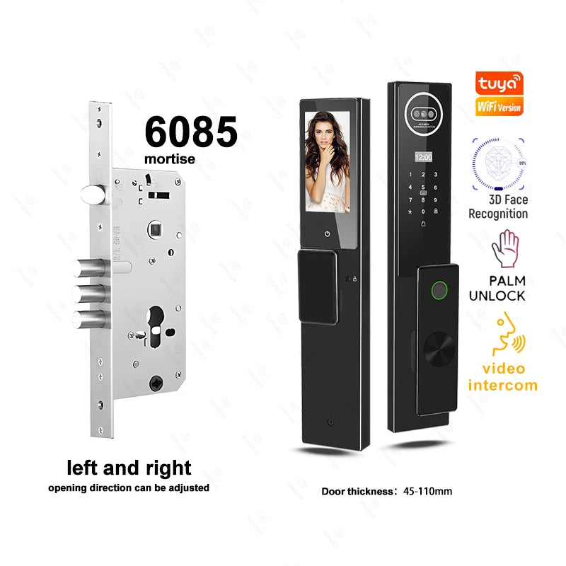 Metallic Security Electric Key Smartlock Wifi Digital Boshi Smart Products Intelligent Look Door With Camera Tuya Oklok Locks