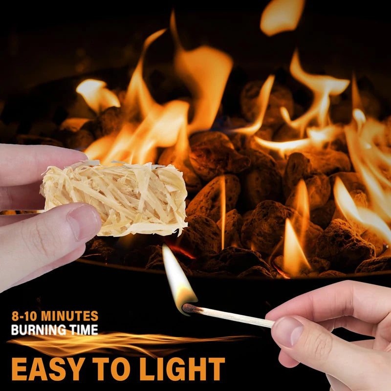 20/40/60pcs Natural Fire Starter,Wax Wood Stick,Suitable for Campfires,Fireplace,Barbecue Stove,Chimney Oven,Charcoal Ignition