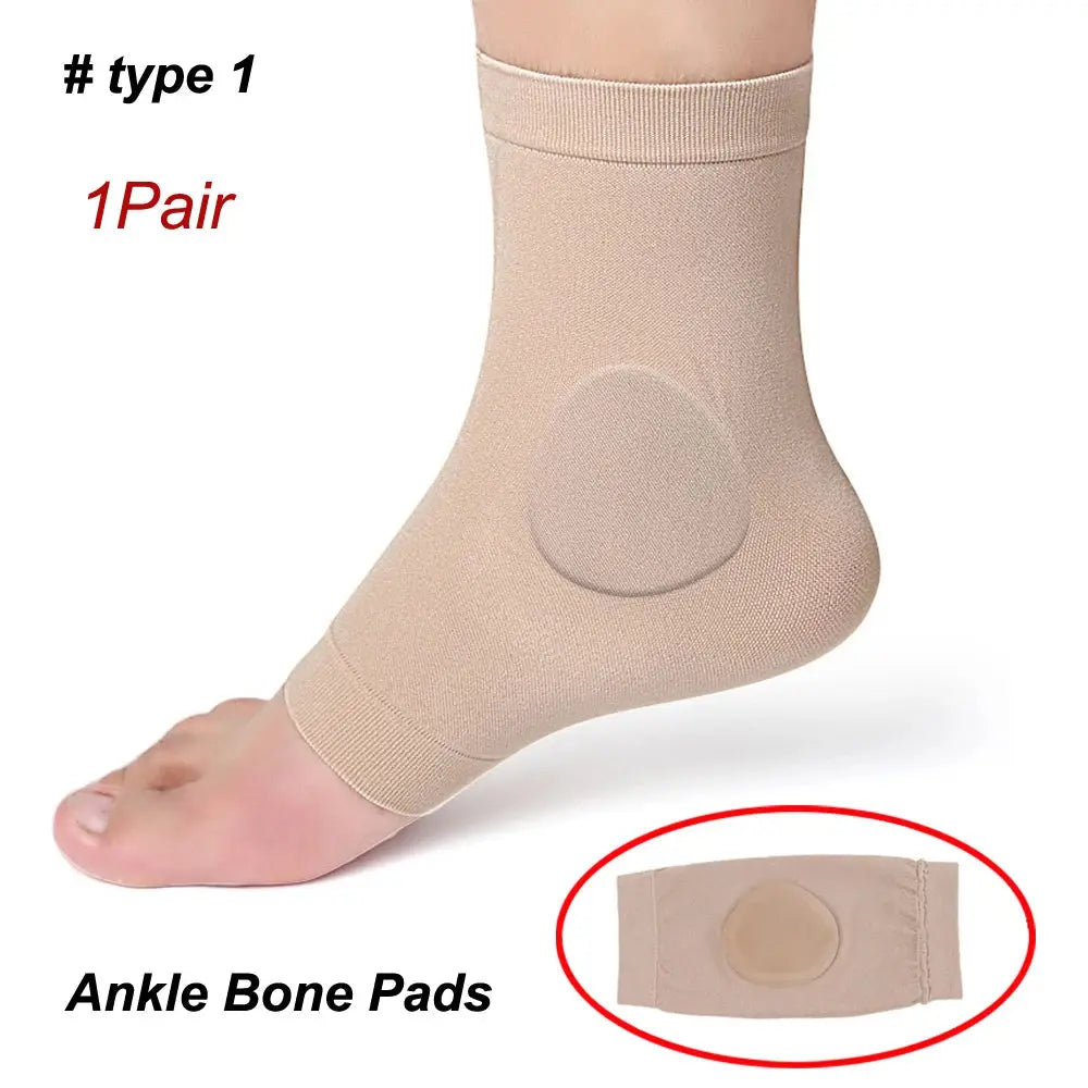 1 Pair Ankle Bone Protection Socks Malleolar Sleeves with Gel Pads for Boots, Skates, Splints, Braces, Skating Hockey Roller Ski WardBoyzPROShop