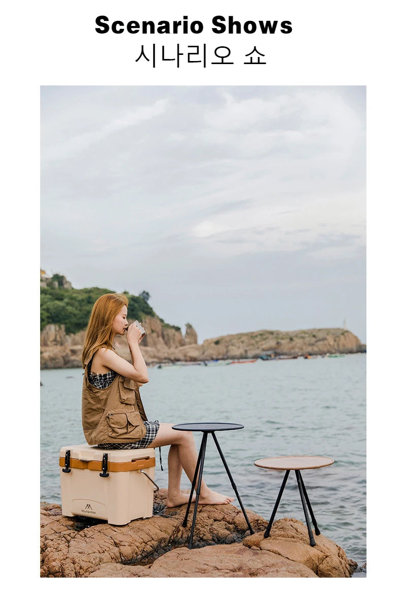 MOUNTAINHIKER 20.1" x12.2" x15" Incubator Outdoor 26L Camp Portable Large Fresh-Keeping Box Cold Hot Ice Bucket Refrigerator
