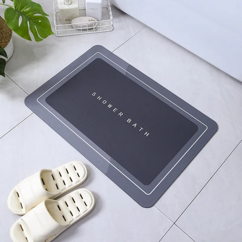 Absorbent Bathroom Bath Mat Anti-slip Shower Rug Diatom Ooze Bath Mats Kitchen Entrance Doormats Home Floormat Bathtub Carpet