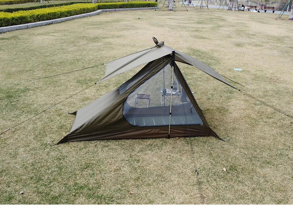 Airy Mesh Tent 1 Person Ultralight Tent Quick Setup Backpacking Shelter Breathable Mosquito Proof for Camping and Trekking WardBoyzPROShop